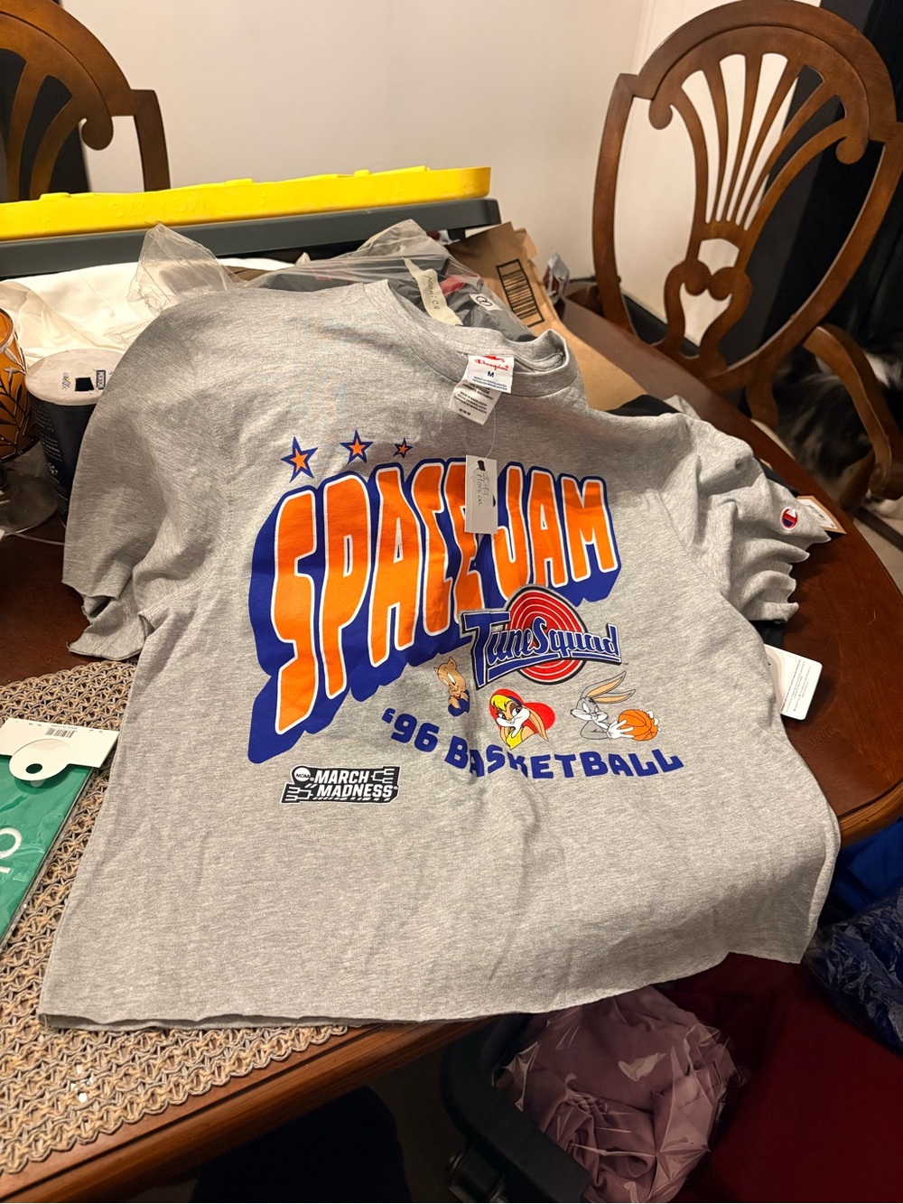 Champion Gray Space Jam Tune Squad Graphic Tee
